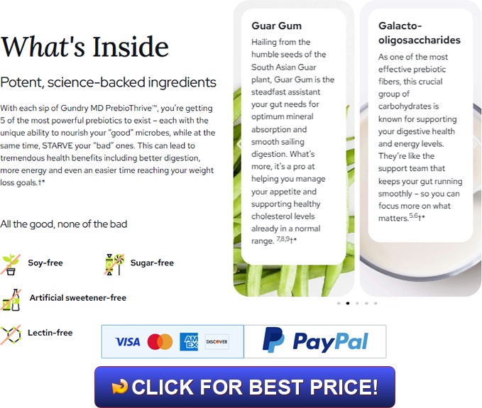 Gundry MD PrebioThrive Review & Reviews | Top Prebiotic Supplement