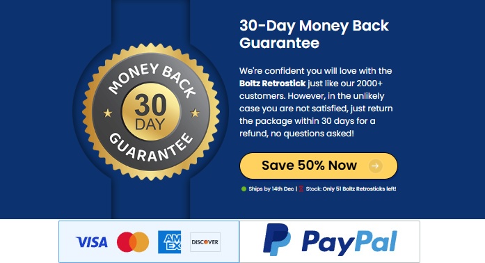 Boltz Retro Stick Review: Scam or Legit? Customer Reviews